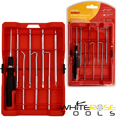 Amtech Teleskophaken Pick & Schraubendreher Set 9-teilig Kreuzschlitz Torx