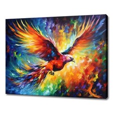 Fliegender Ph&ouml;nix Leinwandbild Gem&auml;lde Bild Wandbehang Kunst Wohndeko