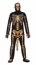 Costume divertente adulto scheletro grande pene Willy per Halloween addio al celibato notte divertimento boner 