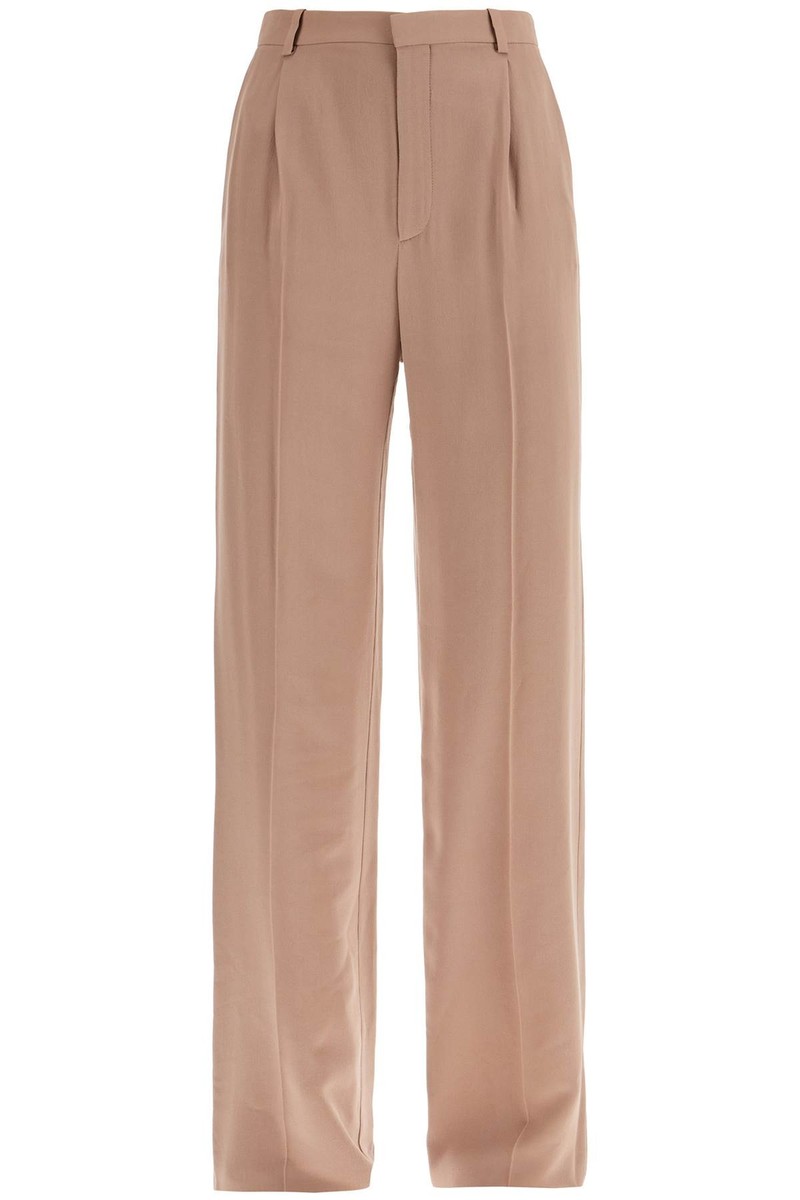パンツ Saint Laurent FW24 Crepe silk pants (806809Y7I21 2141) Silk crepe trousers SAINT LAURENT Woman Tg. 36 FR