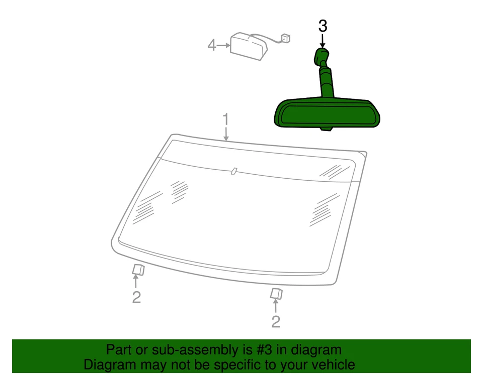 Подлинный Ford 1994-2024 Ford - зеркало внутри 6U5Z-17700-A - Изображение 2 из 4