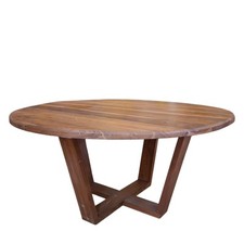 Tavolo rotondo in legno di teak moderno