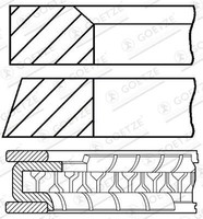 Goetze Engine Kolbenringsatz 08-447200-00 FüR Hyundai KIA