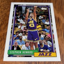 1992-93 Topps Rookie RC #272 Stephen Howard Utah Jazz Basketball Card. rookie card picture