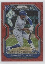 2021 Panini Prizm Tier II Red Mojo Prizm 42/149 Edward Olivares #137 uk2