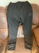 Image of BNWT Adidas Black Mens Joggers Aeroready Regular Fit Tapered Leg Size Medium M