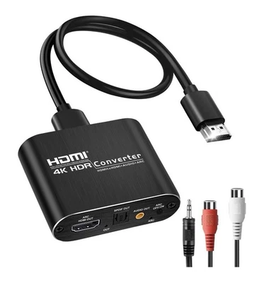 Avedio Links HDMI ARC Audio Extractor Converter 4K@60Hz, HDMI to Optical Tosl...