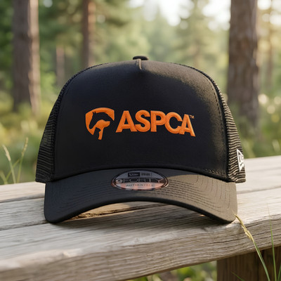 ASPCA Logo Embroidered 9FORTY Black Mesh Trucker Hat Cap Adjustable