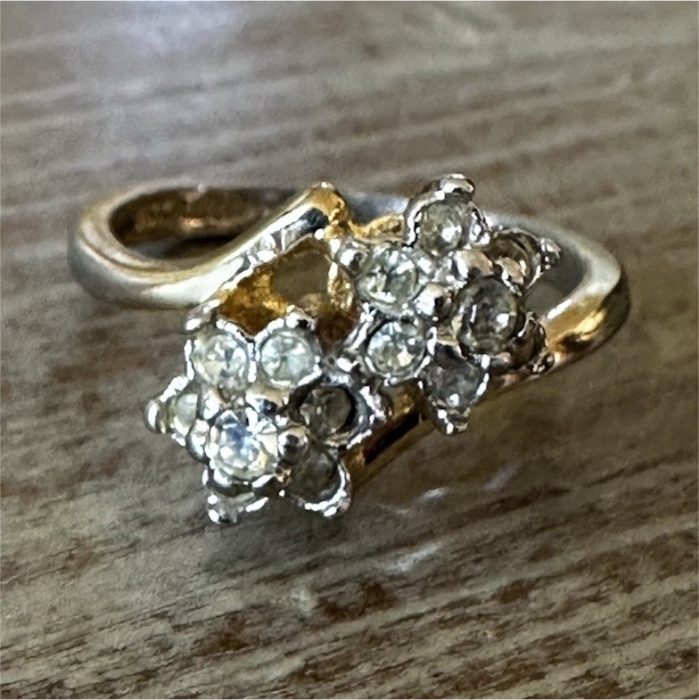 Joseph Esposito 14K Yellow Gold Electroplated Cluster Flower Ring Size 5.75