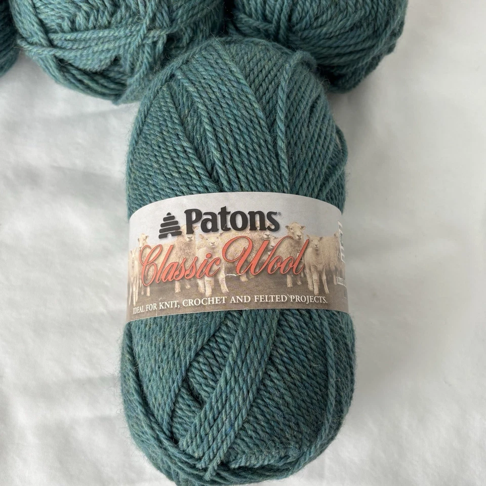 Patrons Classic Wool Jade Heather 77208 4 Skeins - Image 2 of 4