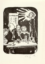 Lithographie von Prof. Hans Leip "Verkündigung", signiert 