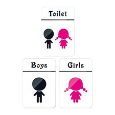 Children Restroom Sign Bathroom Sign Wall Art Hotel Decor Signage Board Male