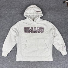 Vintage Champion UMASS Amherst Hoodie Size Medium Reverse Weave