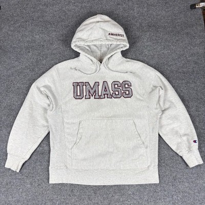 Vintage Champion UMASS Amherst Hoodie Size Medium Reverse Weave