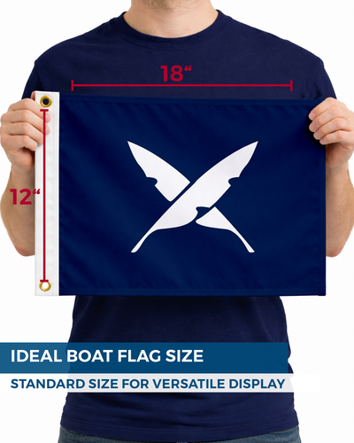 AGAS 12x18in Yacht Club Officers Flag– 200D Nylon - Multi Size Variation - Picture 53 of 128