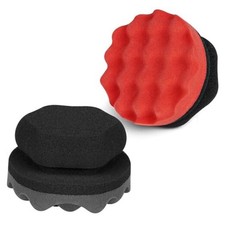 2 Pack Large Tire Shine Applicator Pad, Tire Hex Grip Applicator, Red and Gray