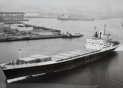 1972 Vintage Photograph President McKinley Container Ship Vessel Todd Shipyard 