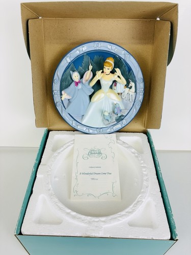 Disney Cinderella 3D Collector Plate A Wonderful Dream Come True Numbered w COA