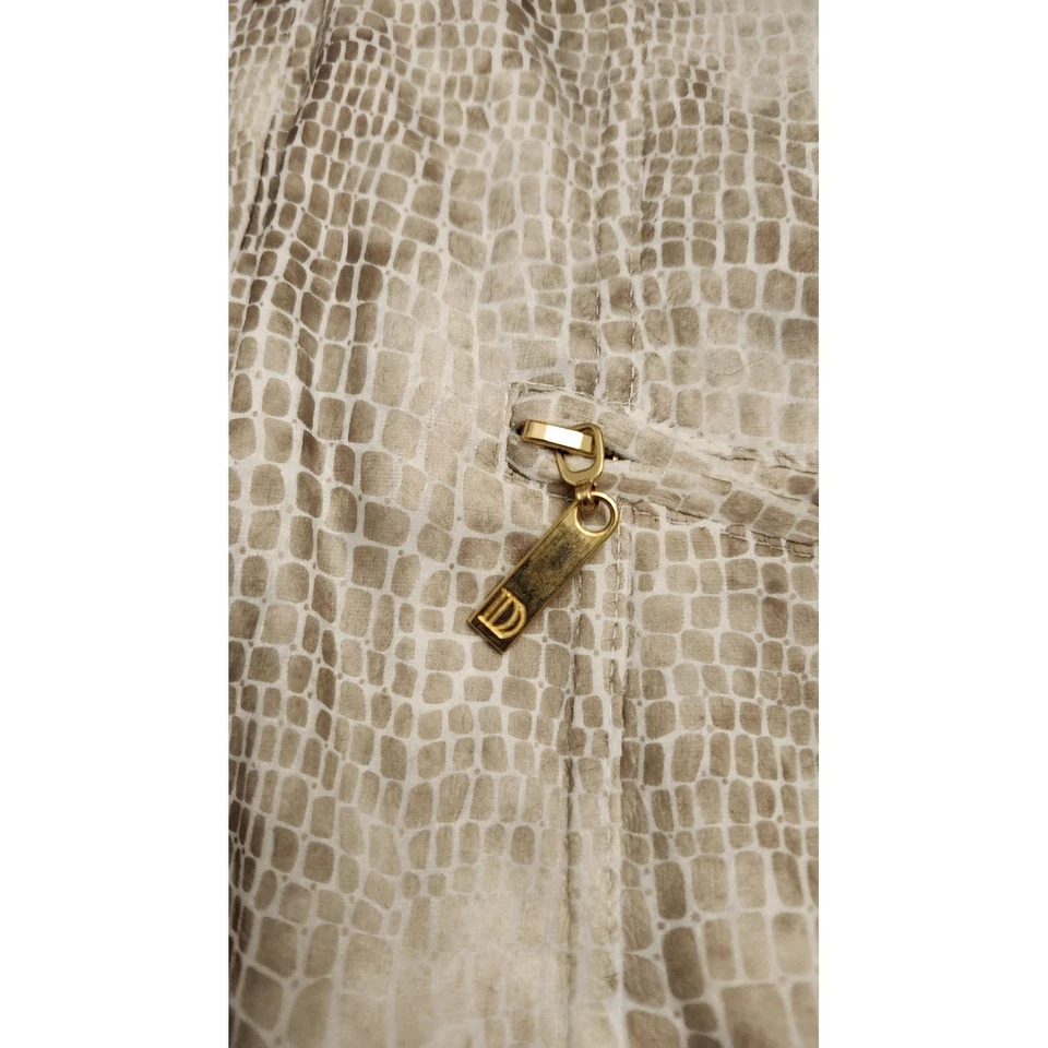 Draper's & Damon's Jacket Womens Petite Large Animal Print Gold Accents Blazer - Image 3 of 4