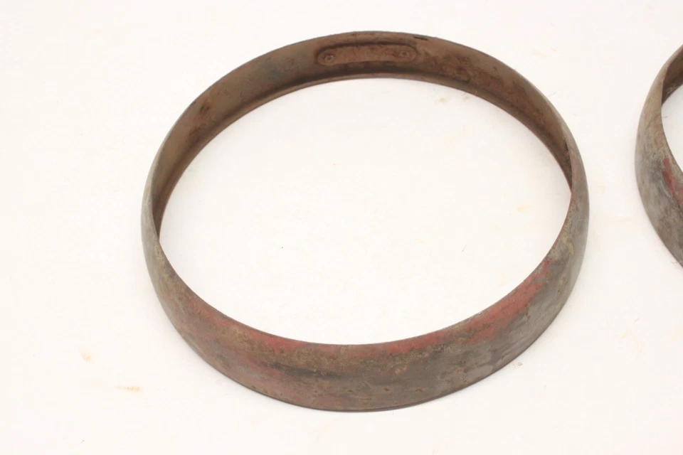 Vintage 1930's Car or Truck Headlight Bucket Ring Bezel Door Factory PAIR - Image 4 of 4