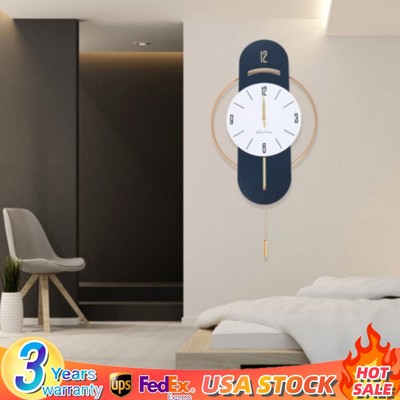 Wall-mounted Clock 3D Three-dimensional Scale Gray-Blue 16.54*33.07in Home Decor