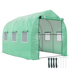 Outsunny Serre de jardin tunnel 295x195x196cm Vert