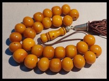 Antique 73 Grs Shaved Bakelite  German 29+1 Islam Prayer Beads Komboloi