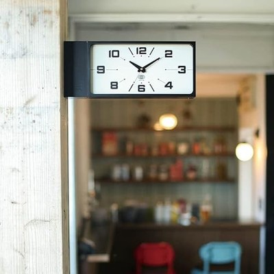 DULTON Double Face Wall Clock Rectangle H21-0362GY Gray Silent