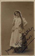 Beautiful Actress ELSA RAYNOR Smoking Cigarette LIVE AUTOGRAPH RPPC