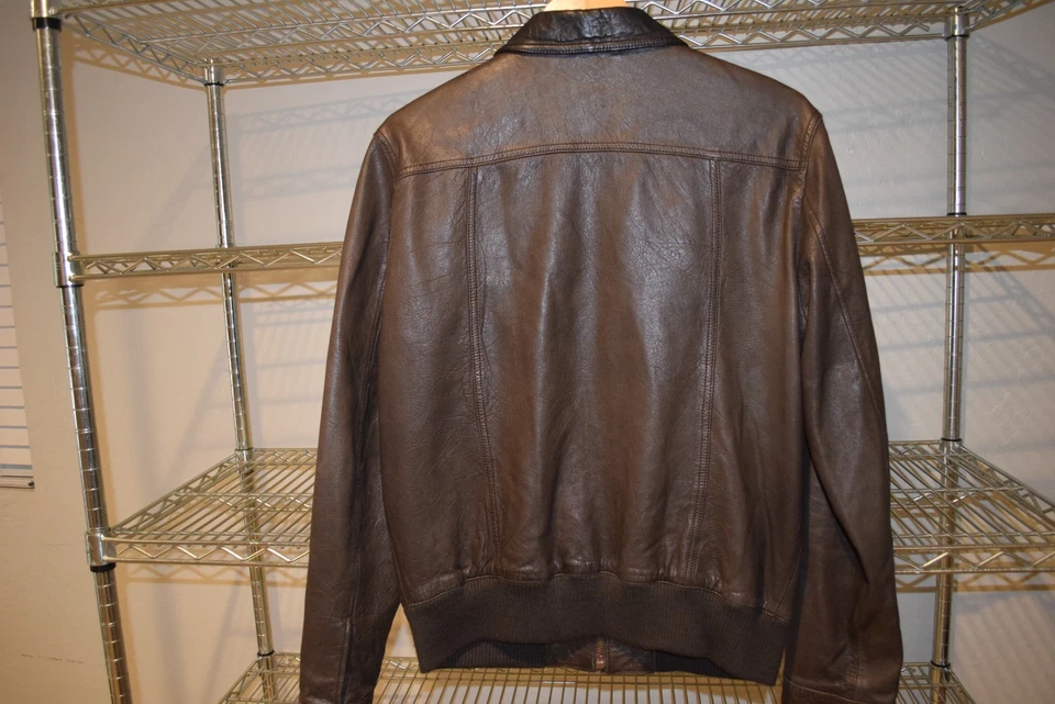 Chaqueta Juicy Couture Cuero Suave Piel de Cordero Marrón Mediana S/M ALTA CALIDAD Foto 4 de 4