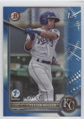 2022 Bowman 1st Edition Blue Foil 6/150 Peyton Wilson #BPPF-85 0m4r