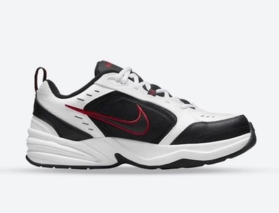 Nike Air Monarch IV 4 (4E) WIDE Black Red White 416355-101 Mens Sz 9 - Brand NEW