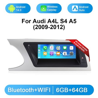 8.8'' Autoradio Für Audi A4/A5/B8/S4/S5 Android 14 64GB Wireless Carplay GPS  SWC