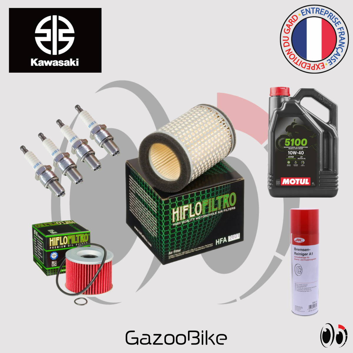 Kit Entretien Premium Kawasaki Z 750 H Protège Moteur Huile Motul 5100