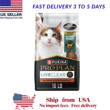 Purina Pro Plan LiveClear Cat Adult Dry Cat Food With Salmon and Rice, 16 lb