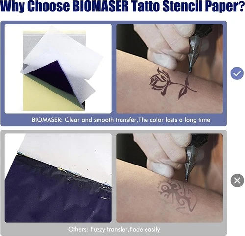 Tattoo Transfer Paper 50 Sheets Stencil A4 Size Professional Durable Supply Kit image 9