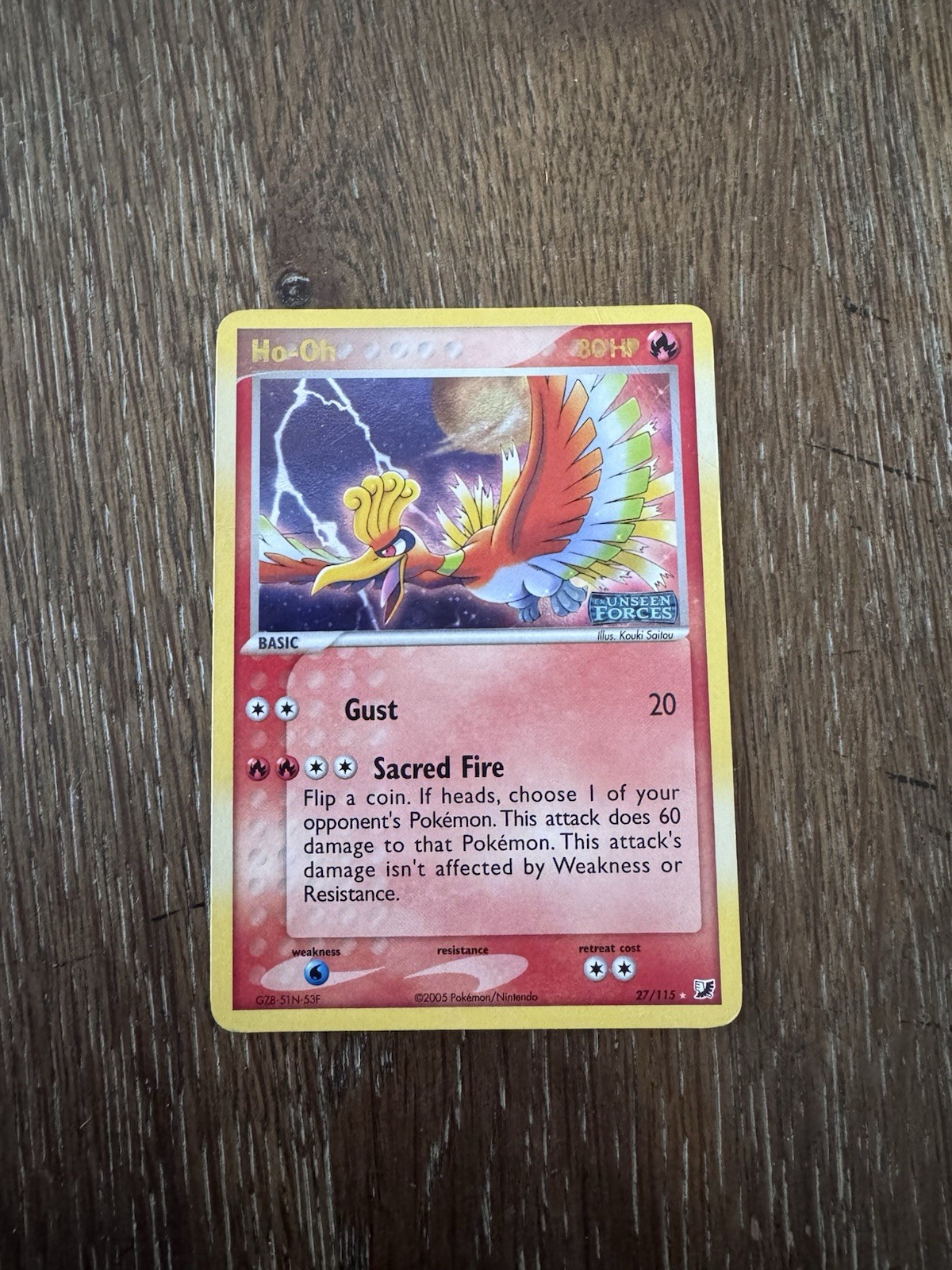 Pokémon TCG Ho-Oh 27/115 Unseen Forces Reverse Lol Stamped