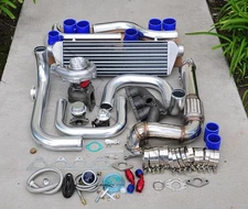 for Integra B18 Bolt-On Turbo Kit Polished Intercooler Pipe RS bov Blue coupler
