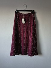 NWT Maeve Anthropologie Anisa Textured Midi Skirt Red Women  s Size XS