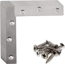Stainless Steel L Shape Flat Corner Brace Bracket for Wood & Metal Fixing Joi