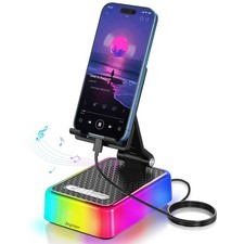 Gifts for Men and Women, Charger Phone Stand with RGB Lights and Bluetooth Sp...