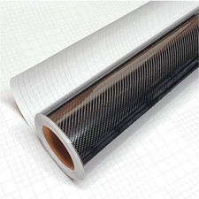 High Gloss 6D Black Carbon Fiber Vinyl Wrap Sticker 120" X 60" / 10FT X 5FT A...