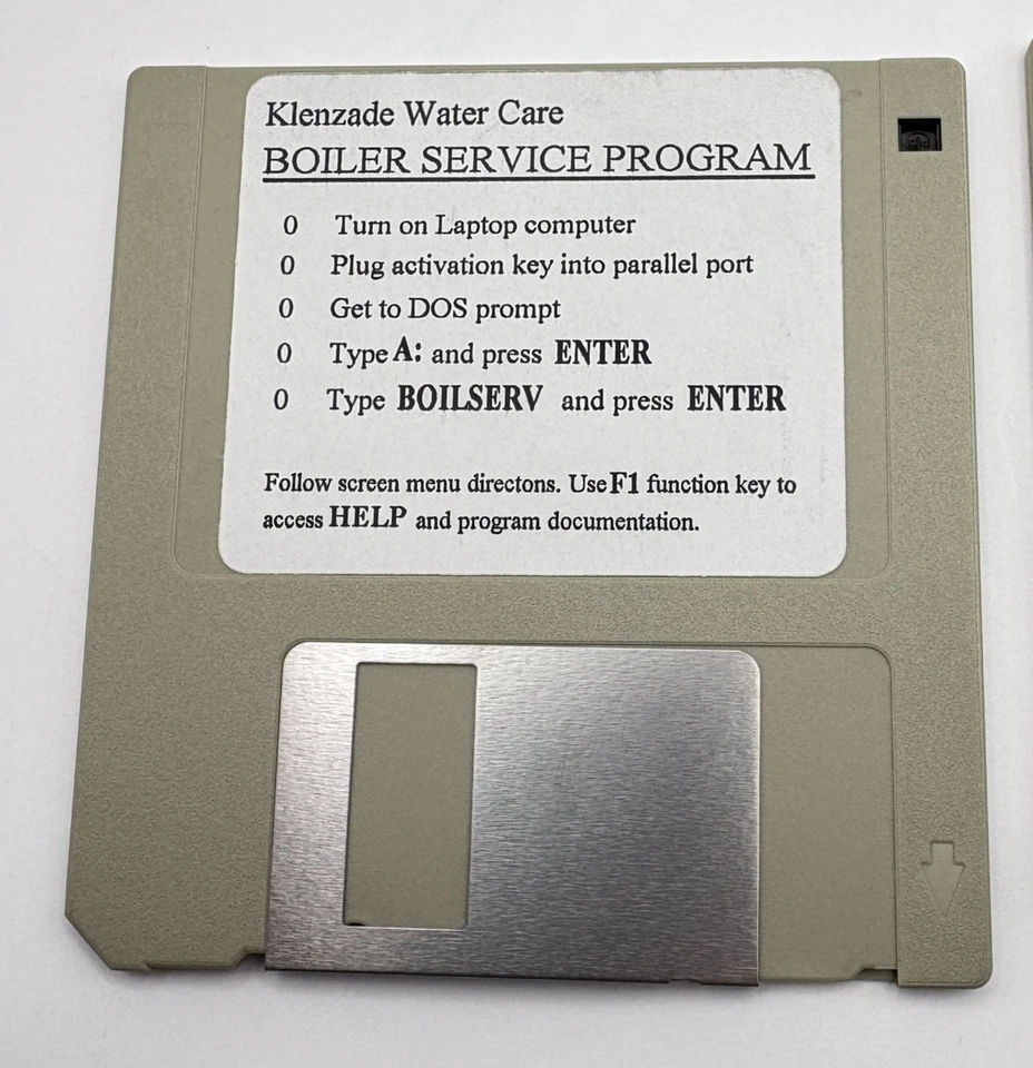 Klenzade Water Care Boiler & Cooling Service Program Floppy Disks Vintage DOS - Image 2 of 4