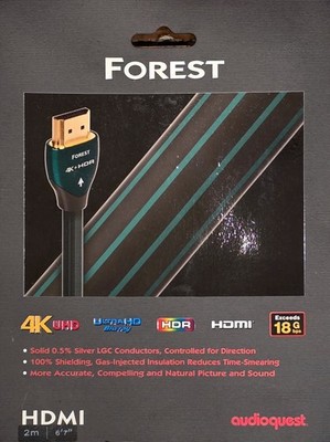 AudioQuest Forest 6.7' HDMI Cable Black/Green 4K UHD 18Gbps 3D HDR ETHERNET ARC
