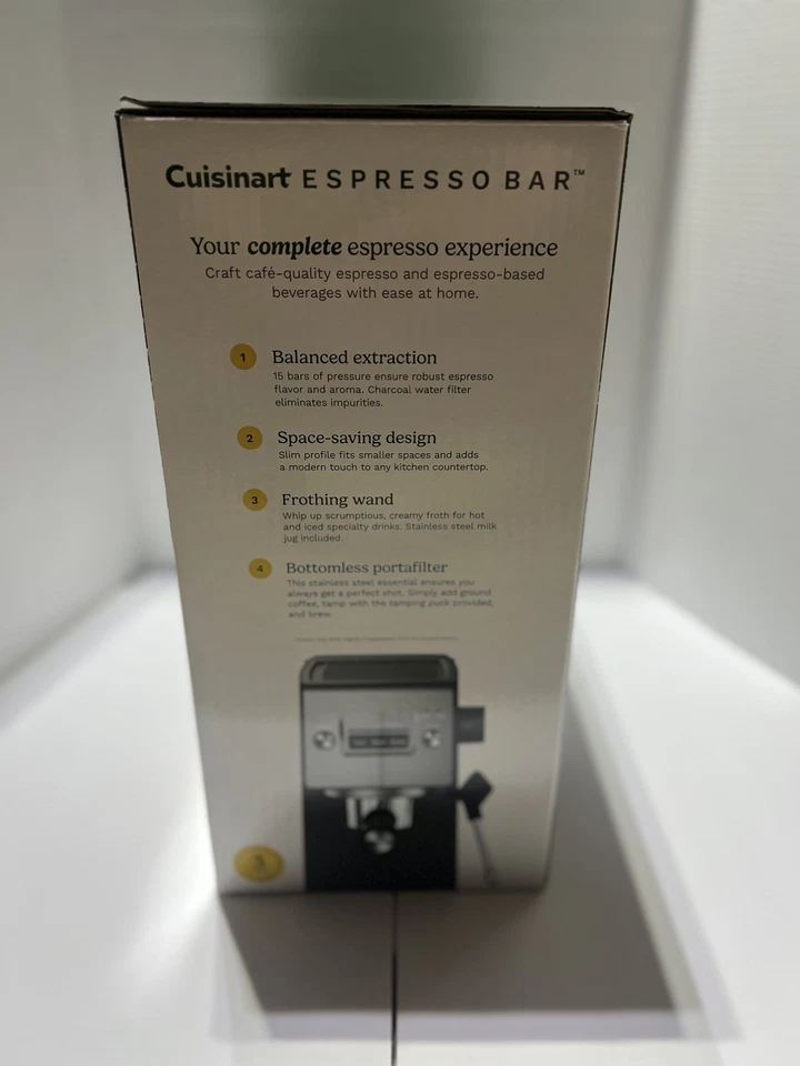 NUEVO Sellado Cuisinart Espresso Bar Collection Slim Espresso Machine EM160 –  Foto 3 de 4