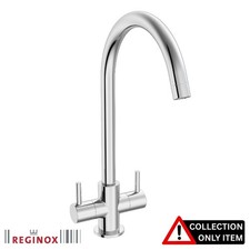 Reginox Genesis Chrome Double Lever Kitchen Sink Mixer Tap "GRADED"