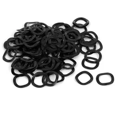 100pcs Black Metal Wavy Wave Crinkle Spring Washers 10mm x 15mm x 0.3mm