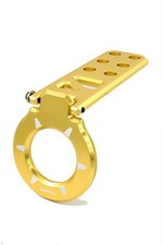 Vms Honda Acura Foldable Front Billet Cnc Aluminum Anodized Tow Hook Kit Gold
