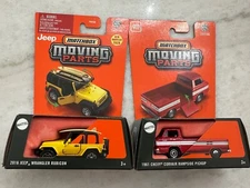 Matchbox Moving Parts Lot 2016 Jeep Wrangler Rubicon 1961 Chevy Corvair Rampside