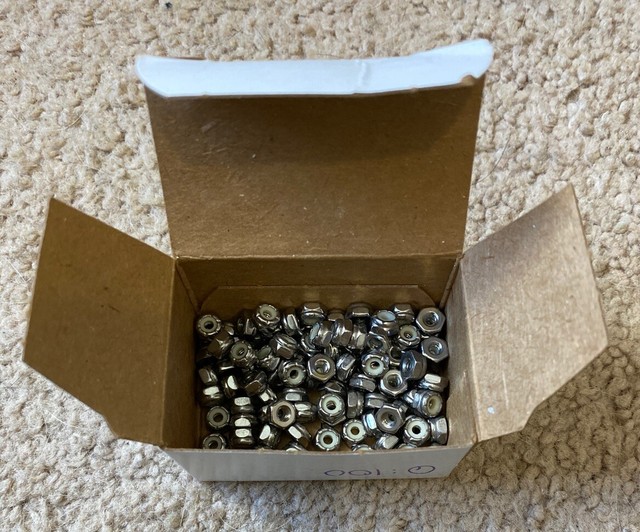 Box of 100 McMasterCarr Nylon Insert Stainless Steel 440 Locknut 91831A005 for sale online eBay